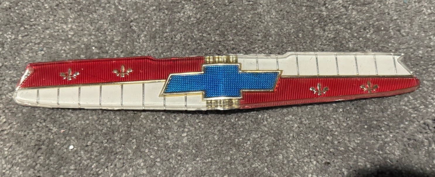 1955 - 1958 Chevy Hood Or Trunk Emblem Plastic Insert 1955 - 1958 Chevy Hood Or Trunk Emblem Plastic Insert