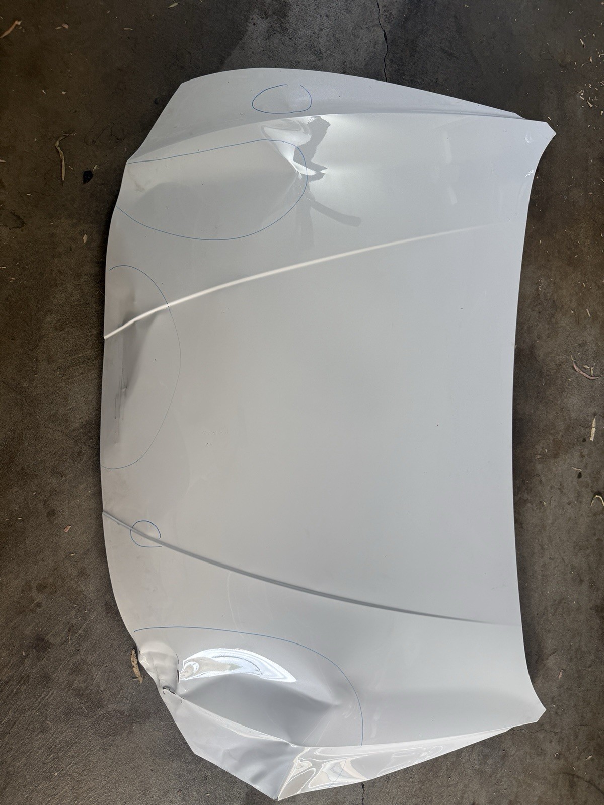 2021–2025 Hyundai Elantra OEM White Hood – Used / Damaged