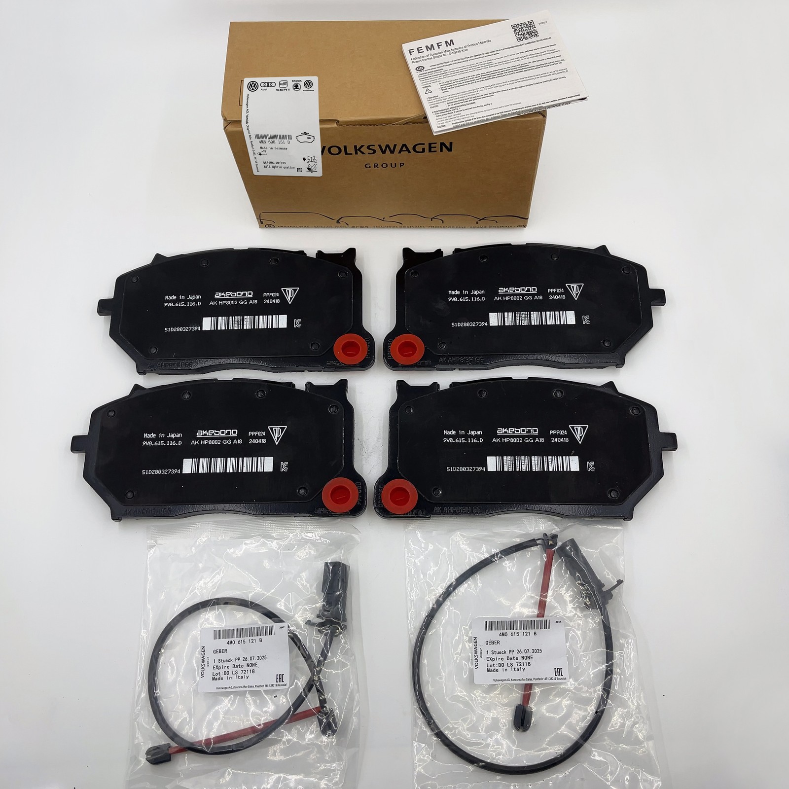 Front Brake Pads For Audi RS6 RS7 RS Q8 2020+ Brembo 4M8-698-151-D