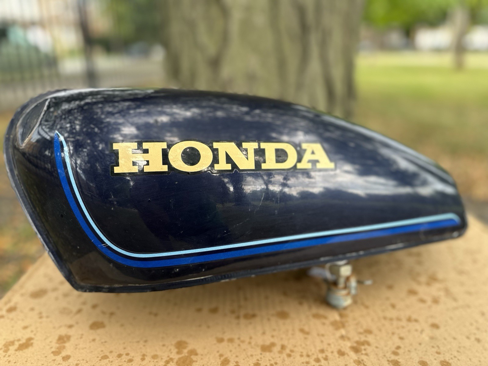 Vintage 1977 1978 Honda CB550K CB550 K3 K4 Gas Fuel Tank Dark Blue OEM