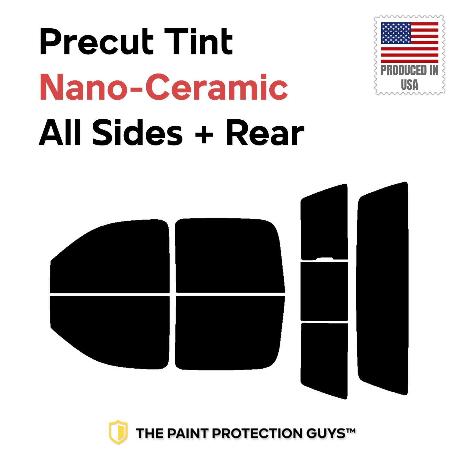 Precut Window Film Ceramic Tint for Chevrolet Silverado 2500 2007-2014 Crew Cab