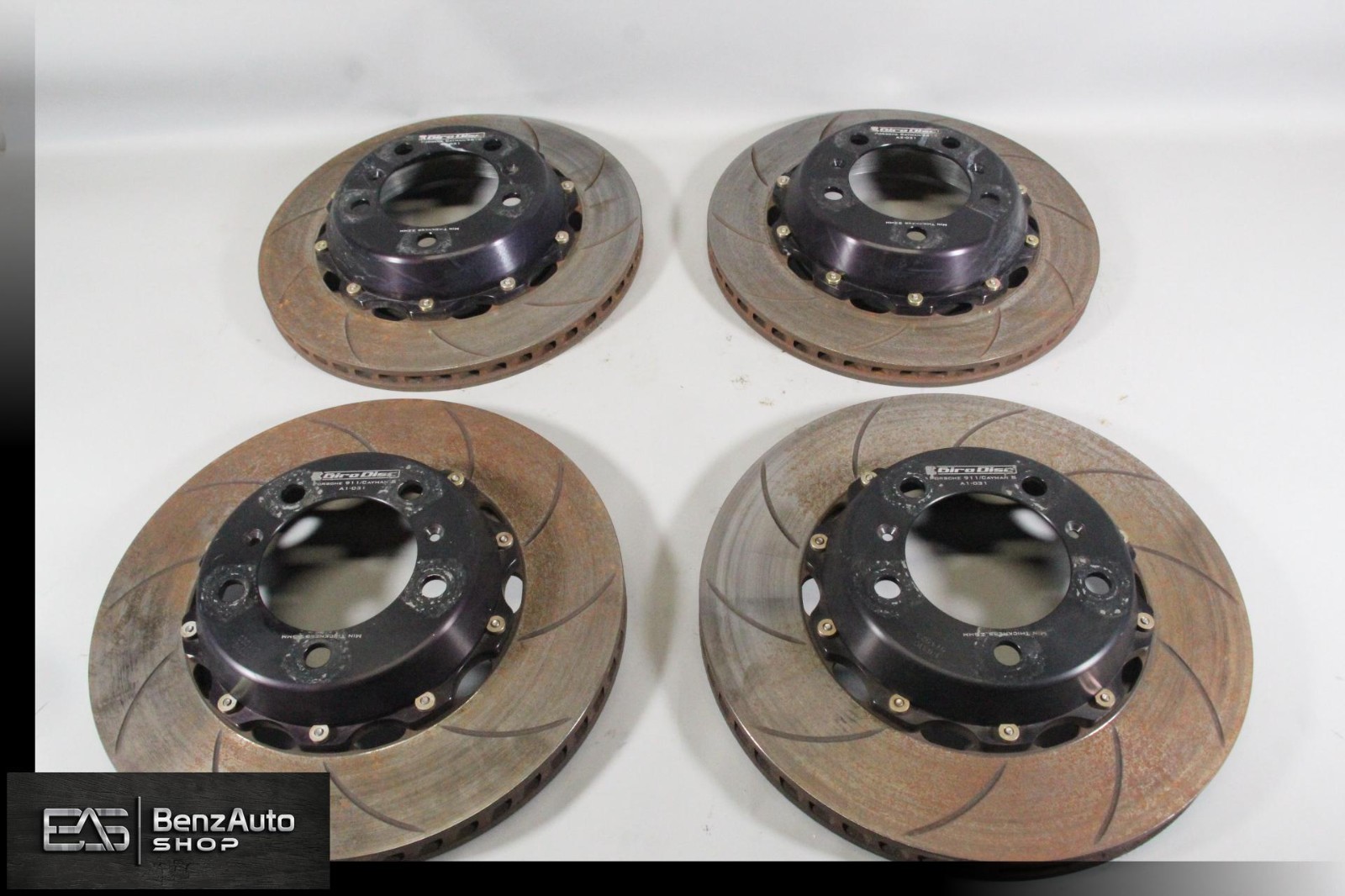 GiroDisc 2 Piece 340mm Slotted Brake Rotors Full Set for 987 Porsche Cayman S