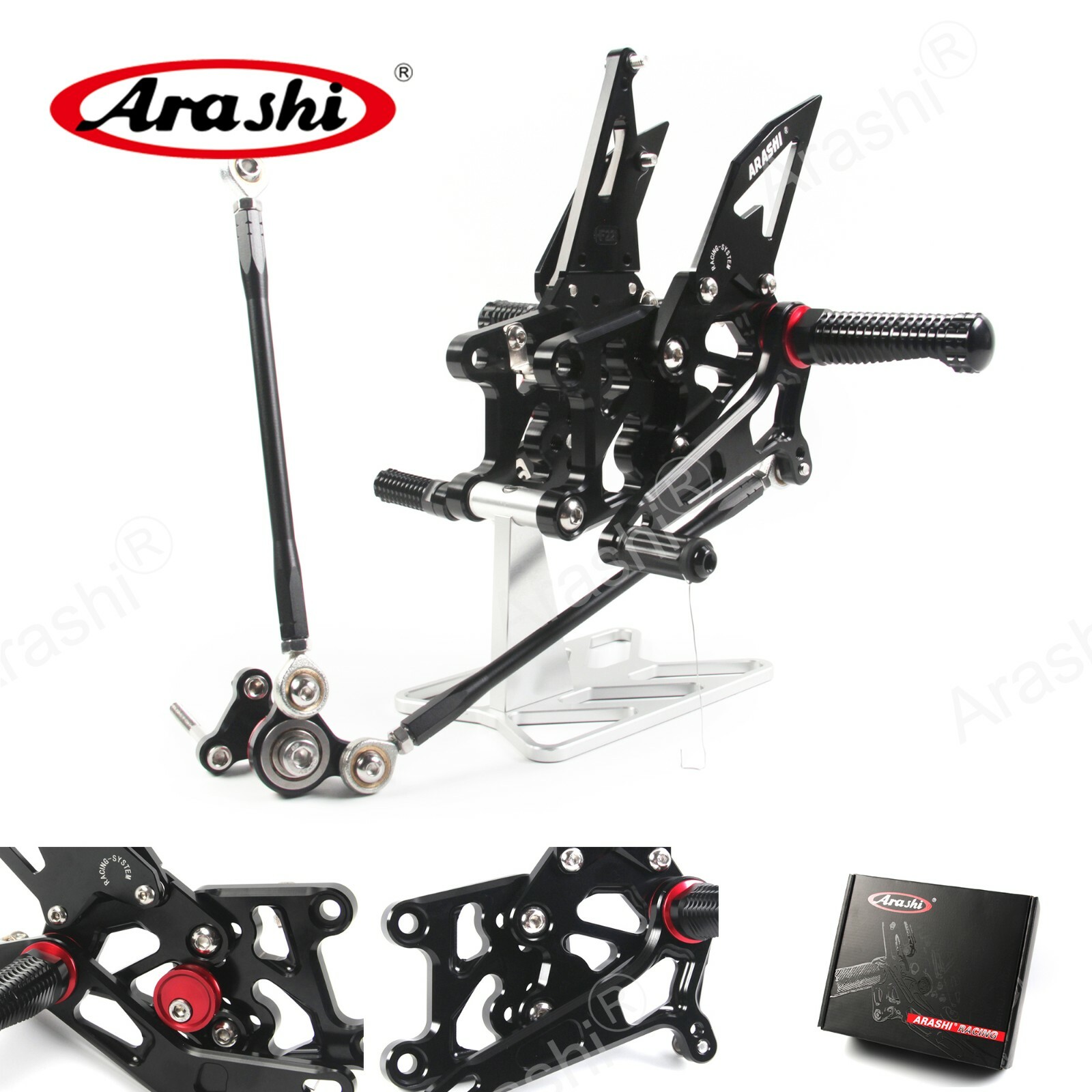 fit Honda CBR600RR 2007 2008 Arashi Racing Footrest Rearsets Foot Pegs for Rider
