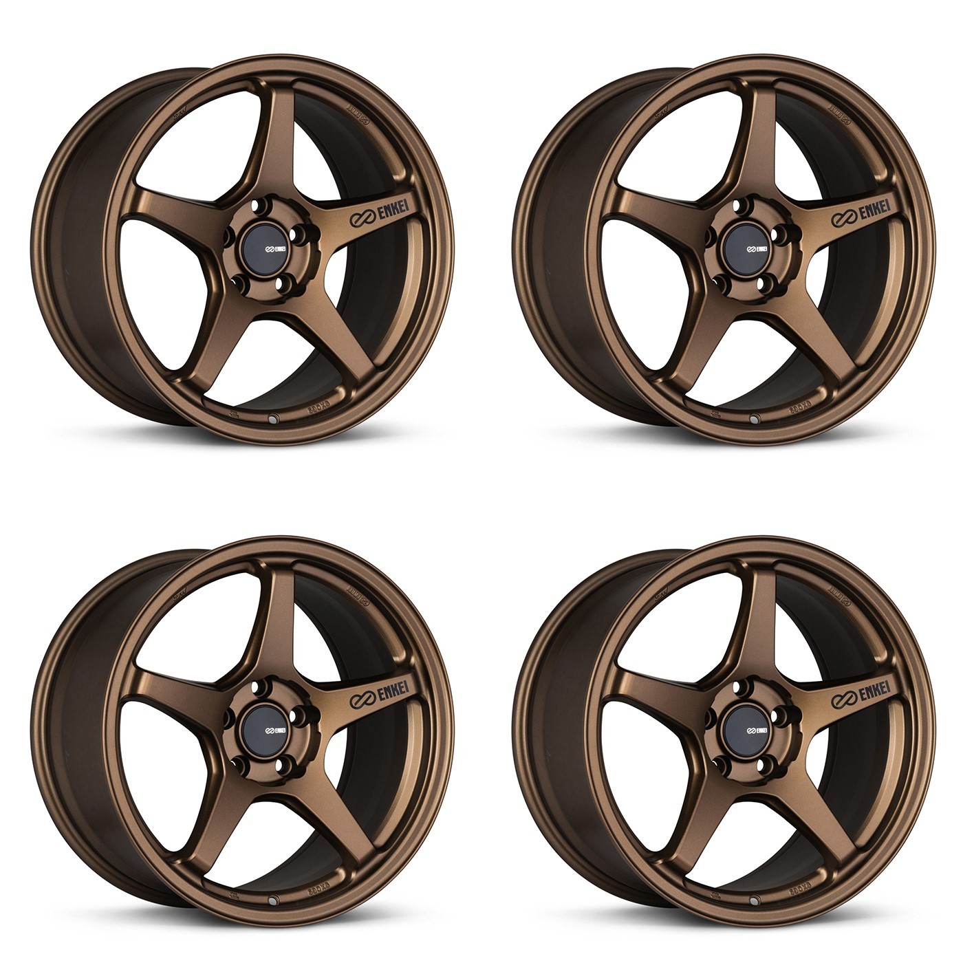 (4X) Enkei TS-5 Wheels [17x8 / 5x114.3 / ET:40 / CB:72.6] Matte Bronze
