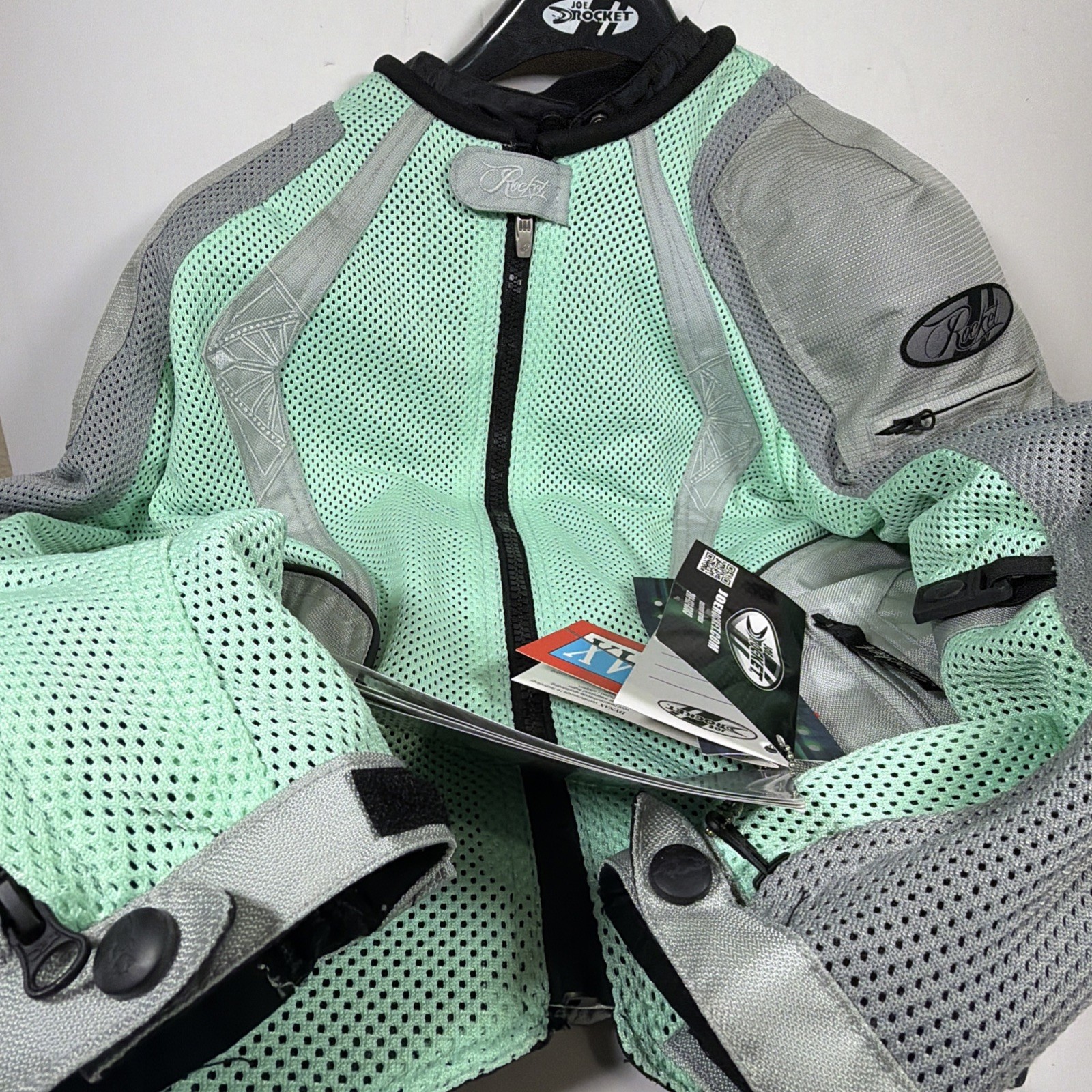 Joe Rocket Women’s Size XL Cleo Mint Black Silver Riding Jacket Lumidex Dynex Joe Rocket Women’s Size XL Cleo Mint Black Silver Riding Jacket Lumidex Dynex