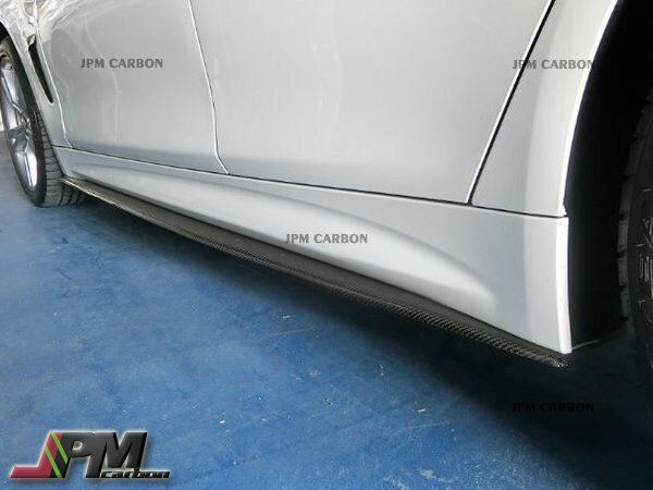 M4 Style Carbon Fiber Splitter Side Skirts Lip For BMW F32 F33 F36 4-Series