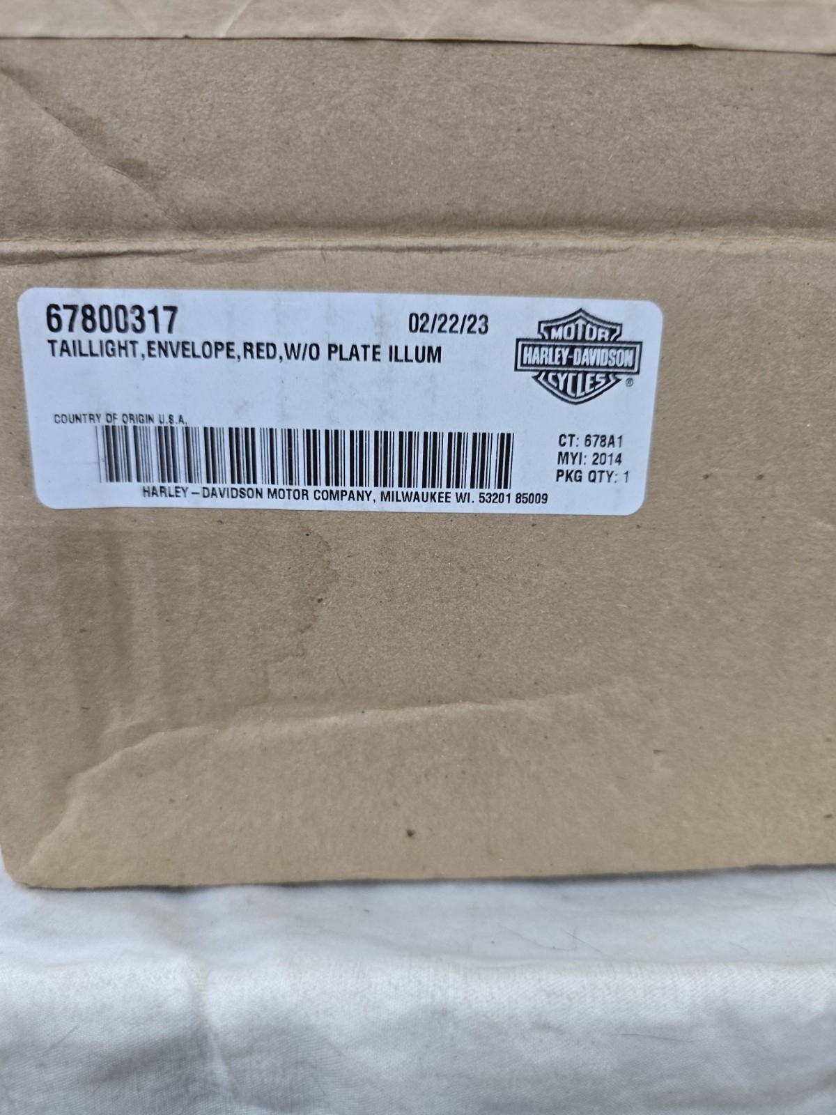 OEM, NOS, HARLEY-DAVIDSON LED TAIL LIGHT ASSY. 67800317.
