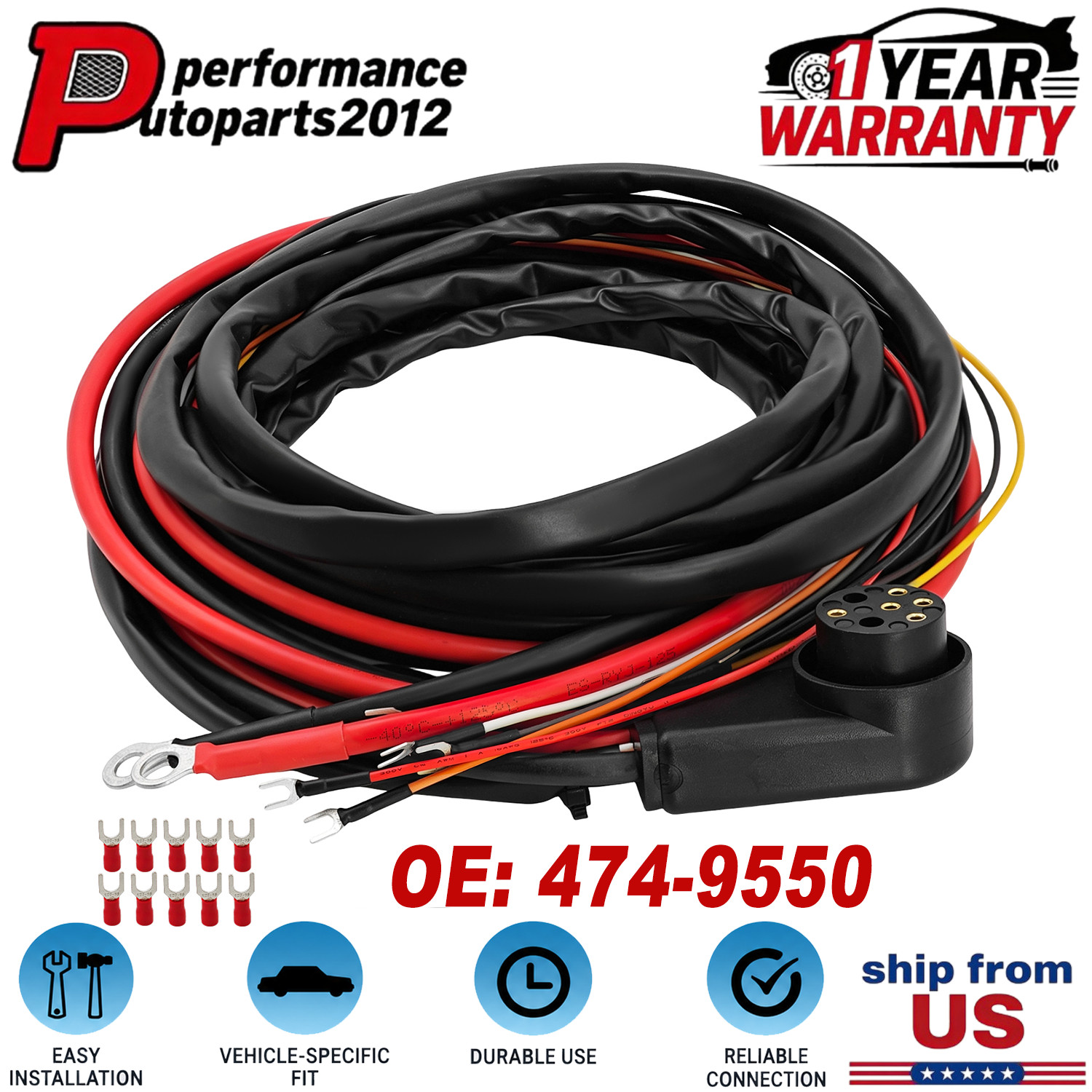 For CDI 474-9550 Mercury Universal Boat Harness 414-2770 414-3369 414-5532CDI