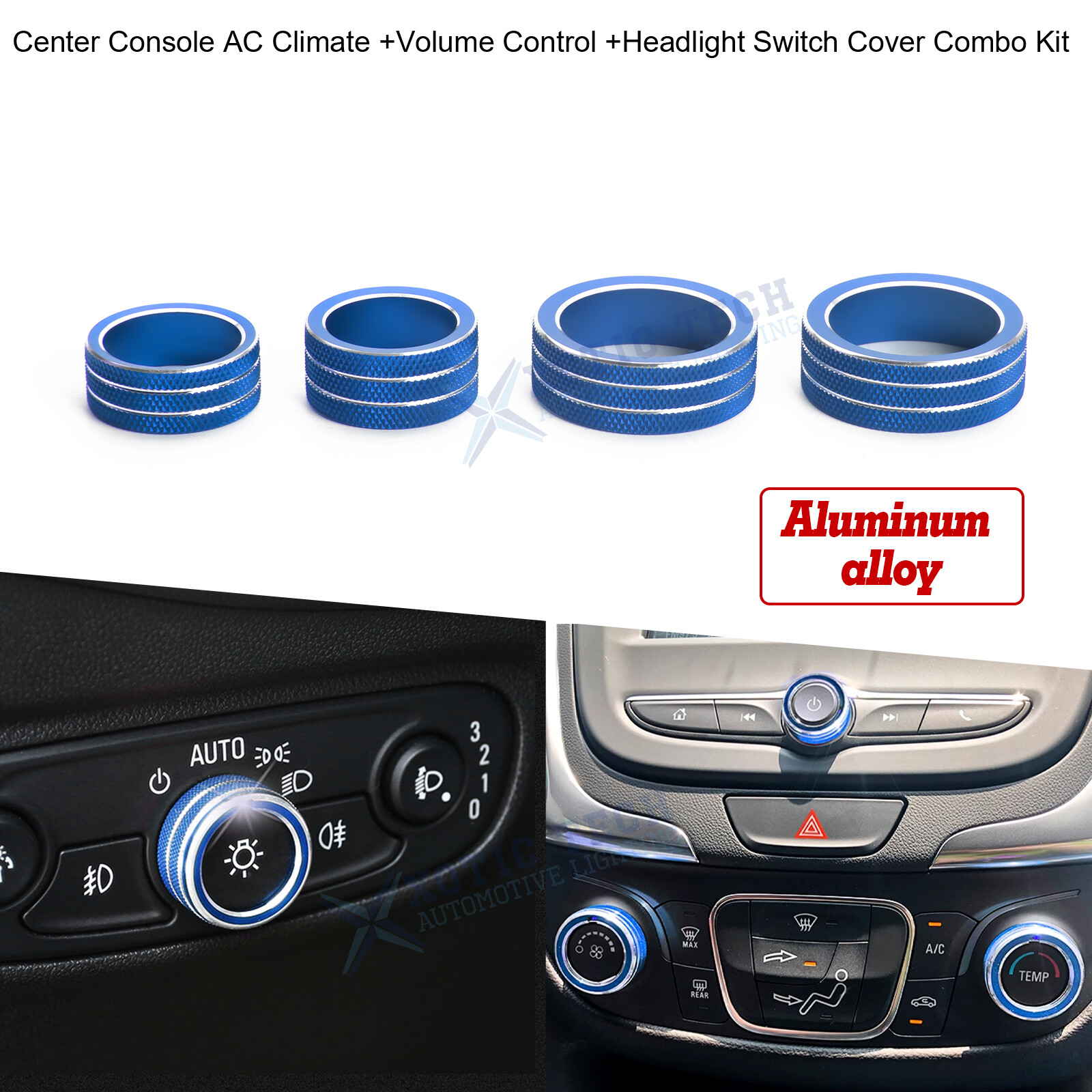 4Pcs AC/Headlight/Volume Control Knob Ring Cover For Chevrolet Equinox Malibu 4Pcs AC/Headlight/Volume Control Knob Ring Cover For Chevrolet Equinox Malibu