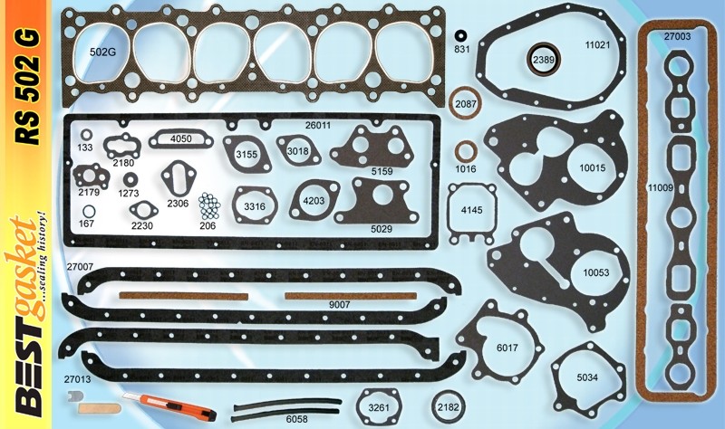 BEST Full Set w/Head+Manifold Gaskets+Seals for SOME 1937-1953* Chevy 216 235