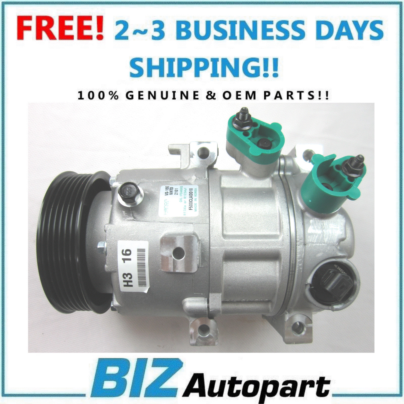 NEW OEM A/C COMPRESSOR W/CLUTCH FOR 12-17 AZERA 14-16 CADENZA 3.3L OE 977013V410