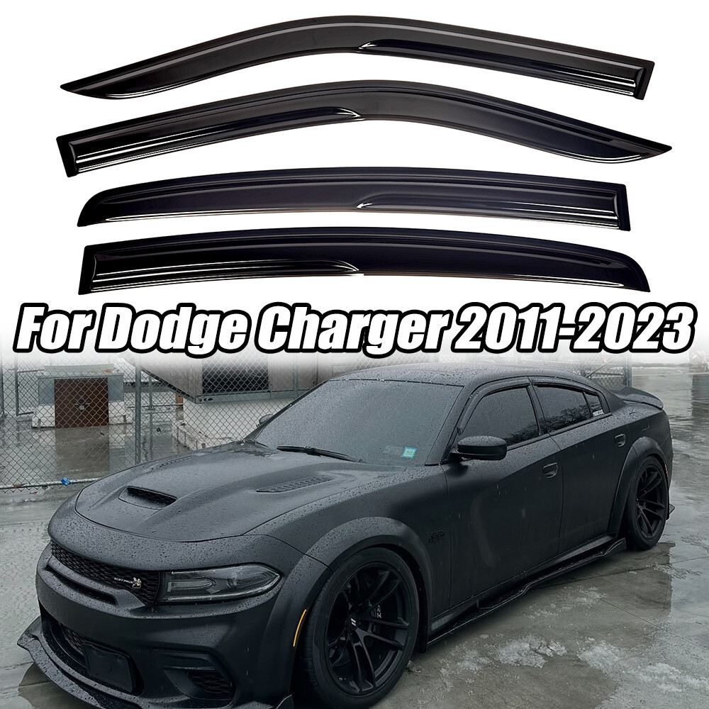 For Dodge Charger 11-2023 JDM Mugen Style Window Visor Rain Guard Vent Deflector
