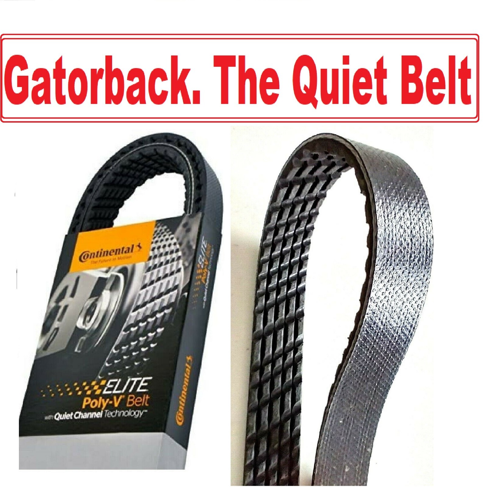 Serpentine Poly-V Belt, Quiet Belt Gatorback CONTINENTAL ELITE 4050350, 5PK0890 Serpentine Poly-V Belt, Quiet Belt Gatorback CONTINENTAL ELITE 4050350, 5PK0890