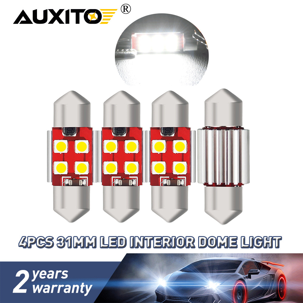 4x ERROR FREE LED Interior Map Dome Trunk Light Bulbs 31mm DE3175 DE3022 Festoon