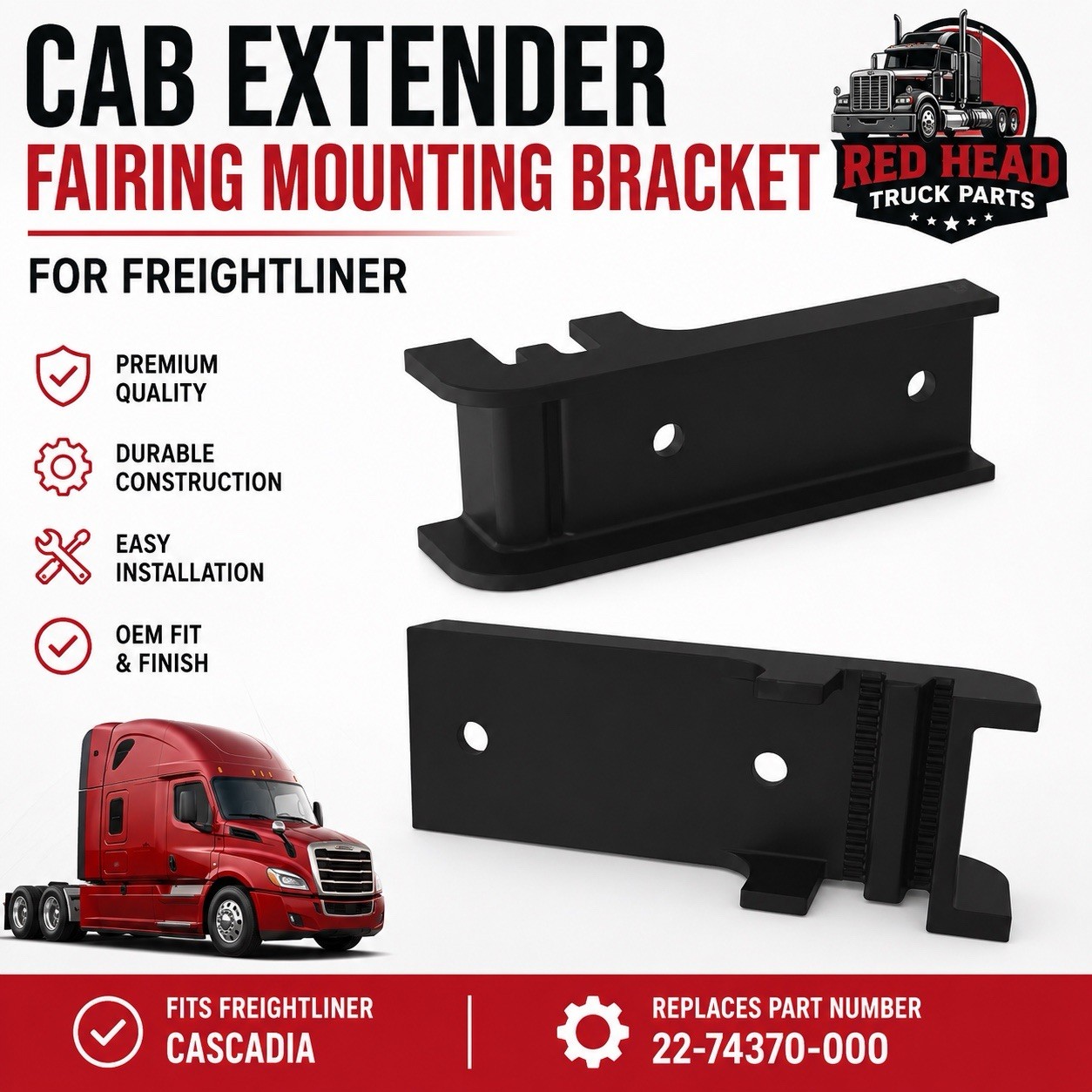 22-74370-000 Cab Extender Fairing Mounting Bracket for Freightliner 22-74370-000 Cab Extender Fairing Mounting Bracket for Freightliner