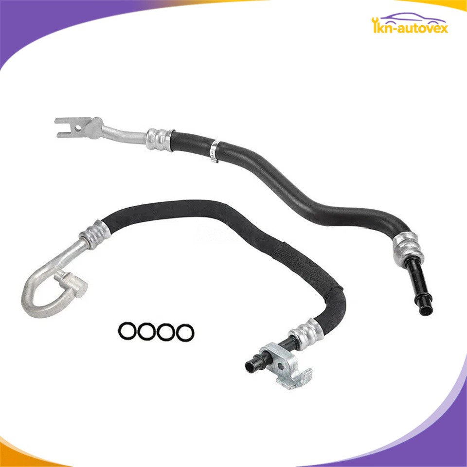 2pcs Inlet & Outlet 17222245358 Engine Oil Cooler Lines For BMW E90 E91 E92 335i