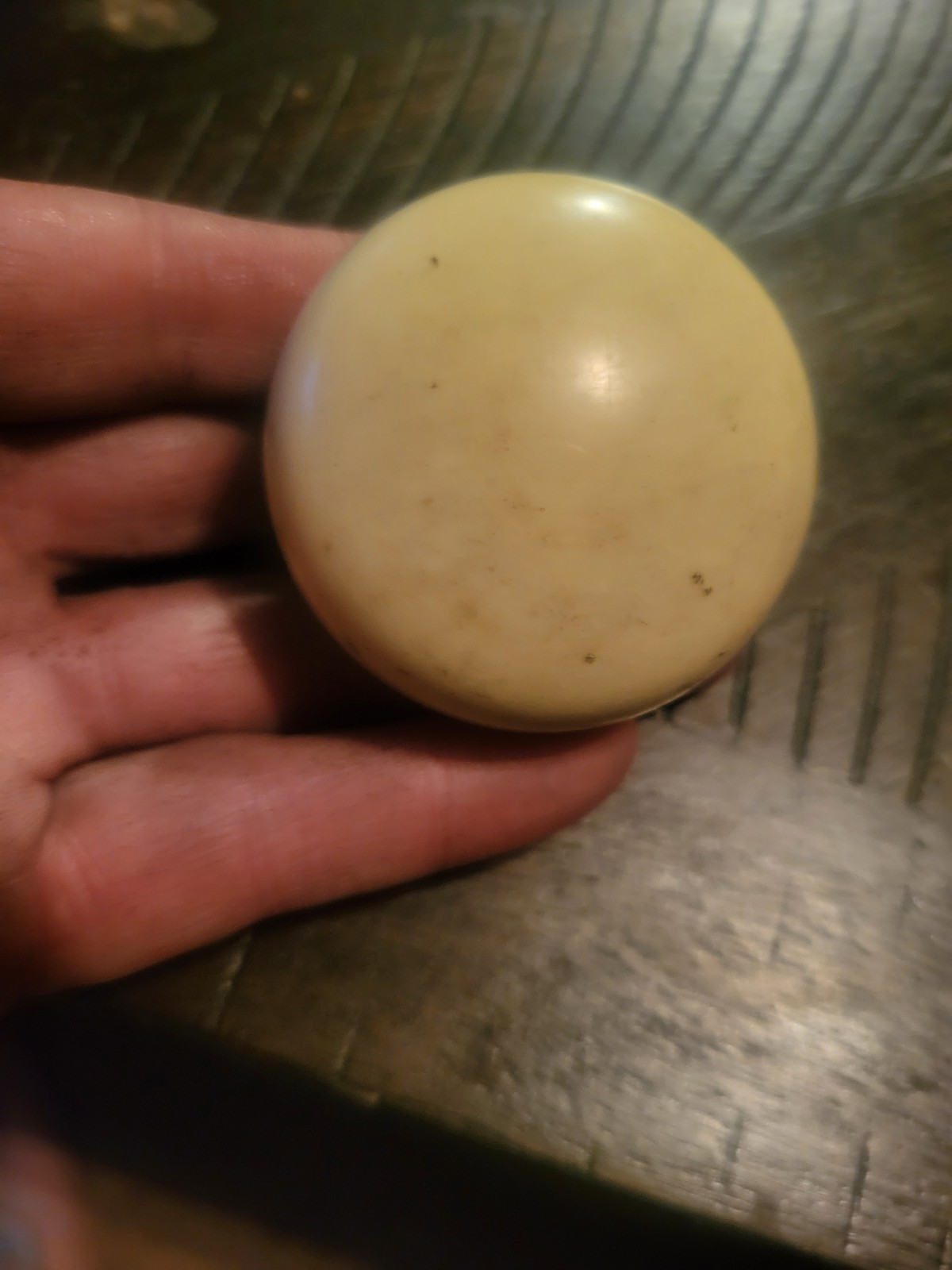 VINTAGE White Cream SHIFT KNOB ORIGINAL  RAT ROD STYLE Ford Chevy Dodge