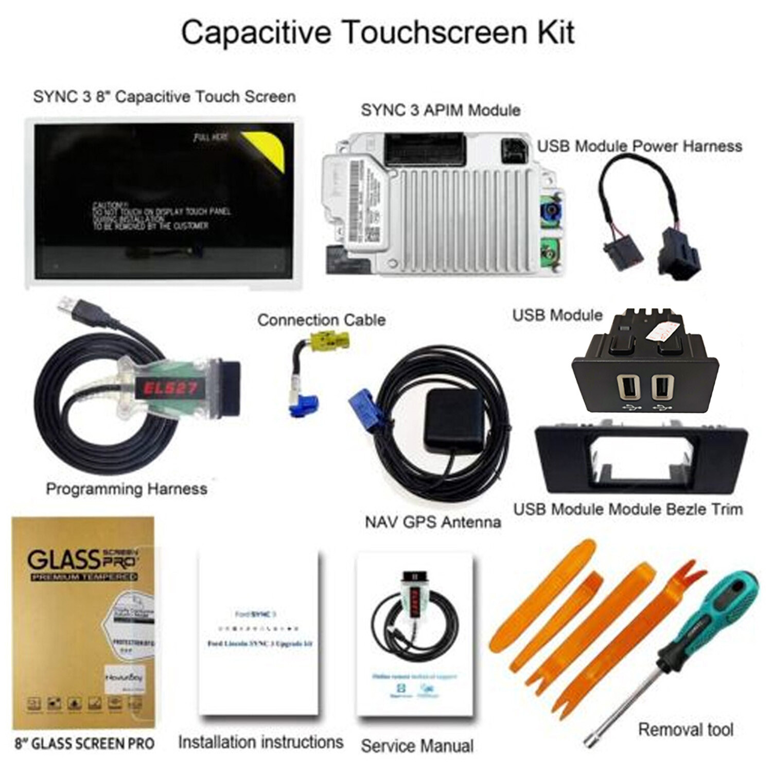 fitsSYNC 2 to SYNC 3 Upgrade Kit 3.4 Fit for Ford Sync3 APIM Module Carplay