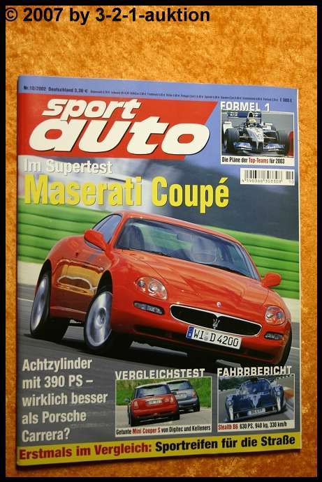 Sport Car 10/02 Maserati Coupe Stealth B6 Mini Cooper
