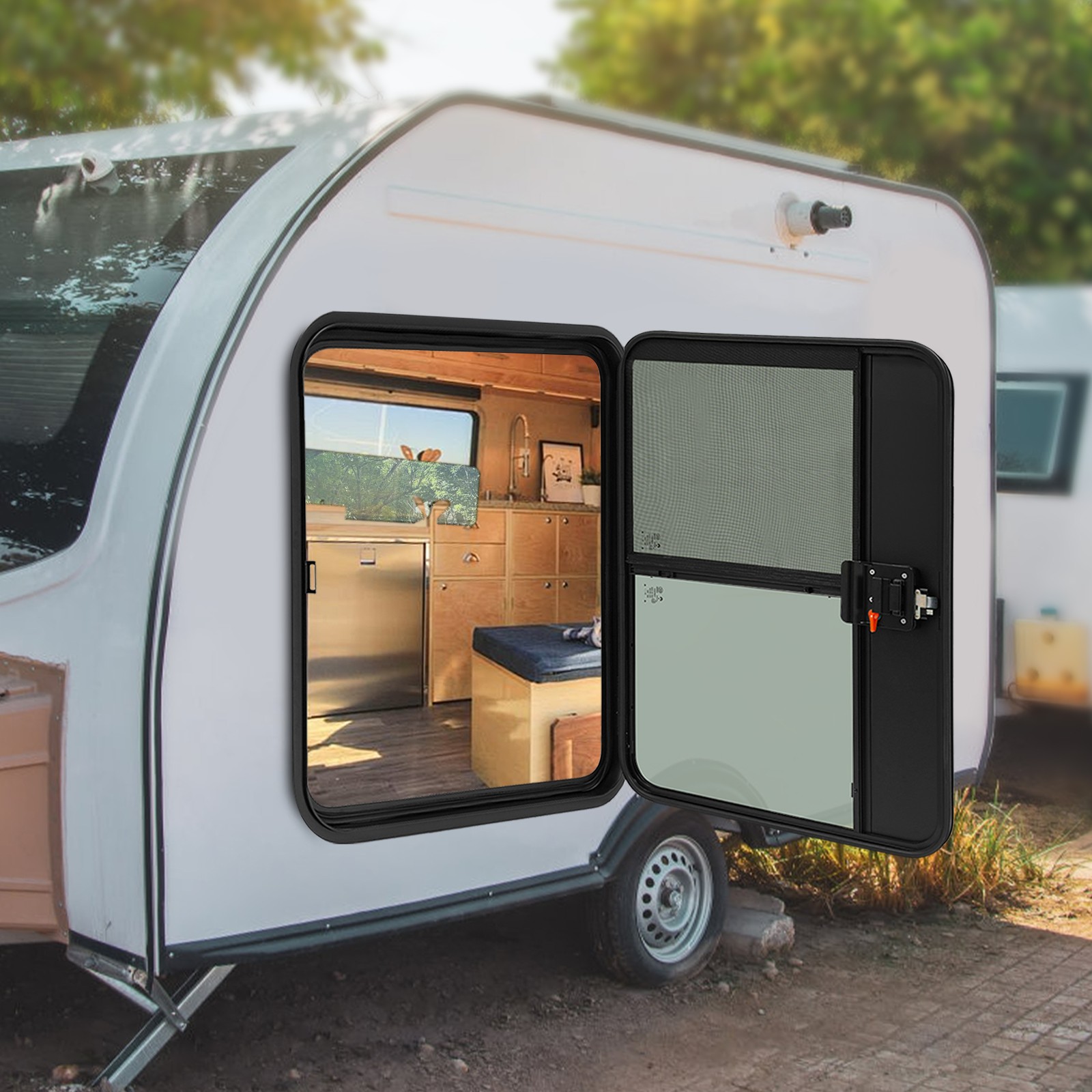 RV Camper Teardrop Trailer Door, Left Driver Side Trailer RV Camper Entry Door