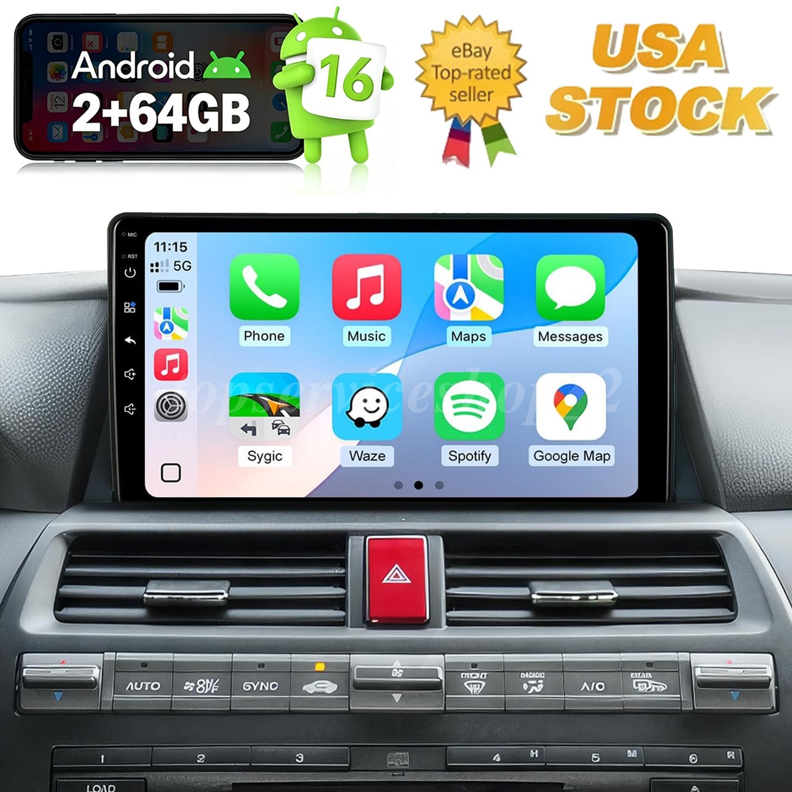 For 2008-2013 Honda Accord Apple Carplay Android 16 Car Stereo Radio GPS Navi For 2008-2013 Honda Accord Apple Carplay Android 16 Car Stereo Radio GPS Navi