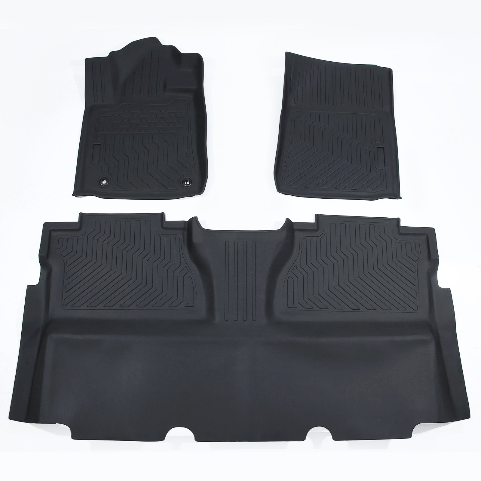 Floor Mats Liner For 2014-2021 Toyota Tundra Crew Max TPE Rubber All Weather