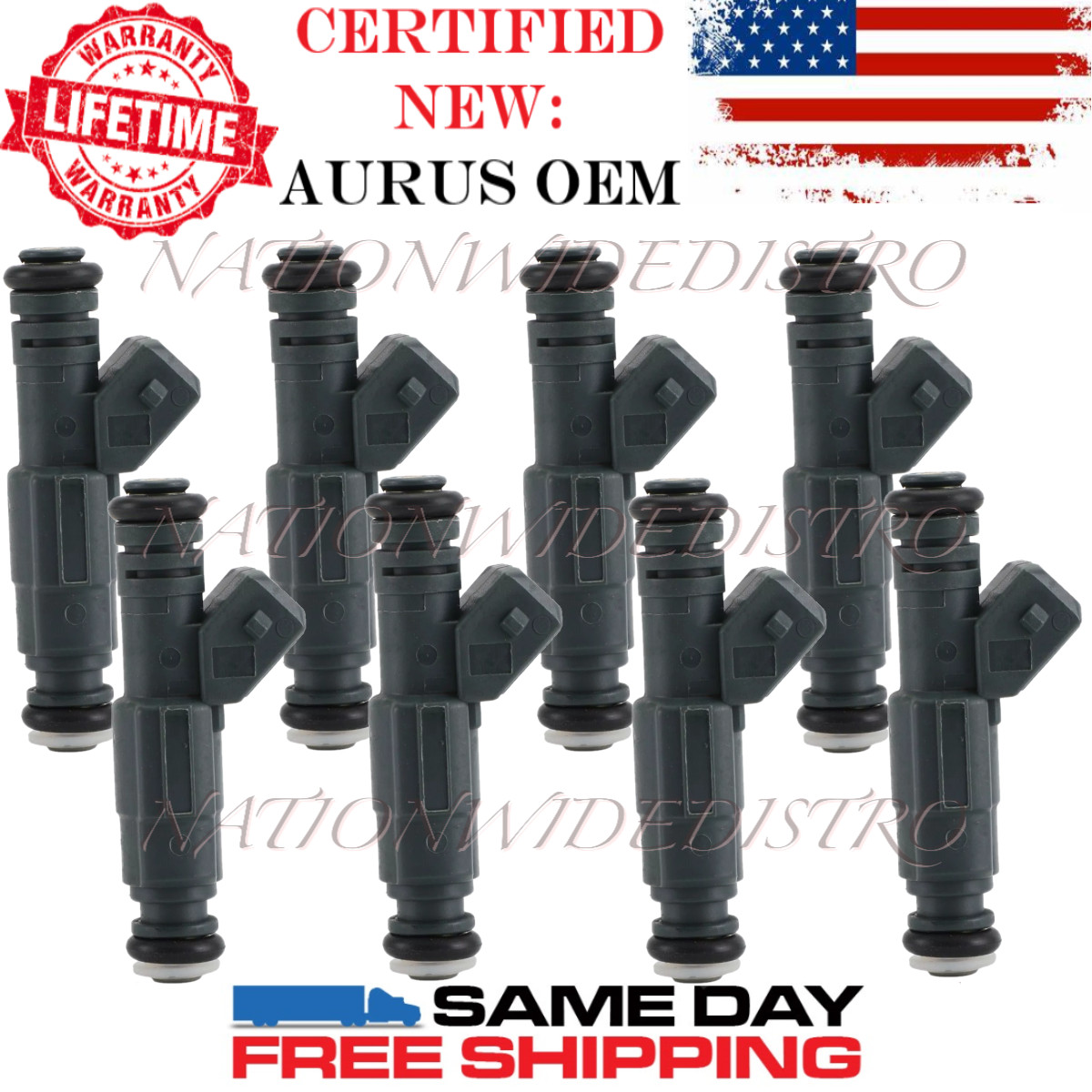 8x OEM NEW AURUS Fuel Injectors for 2004 Pontiac GTO 5.7L V8 0280155931