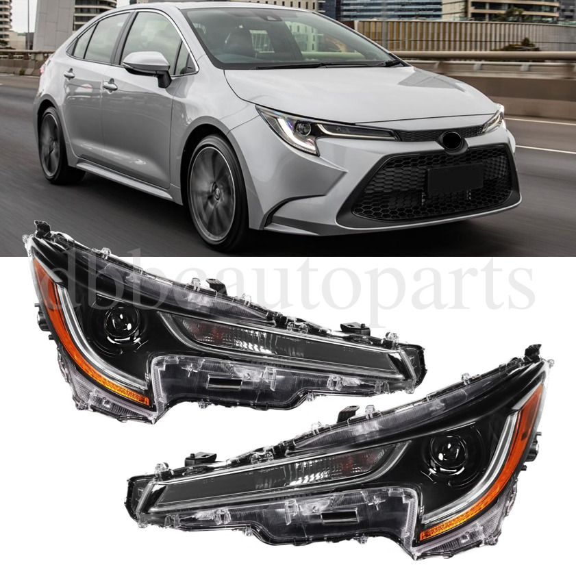 Fit For 2020-2022 Toyota Corolla L LE Headlights Pair W/LED DRL Left Right Side