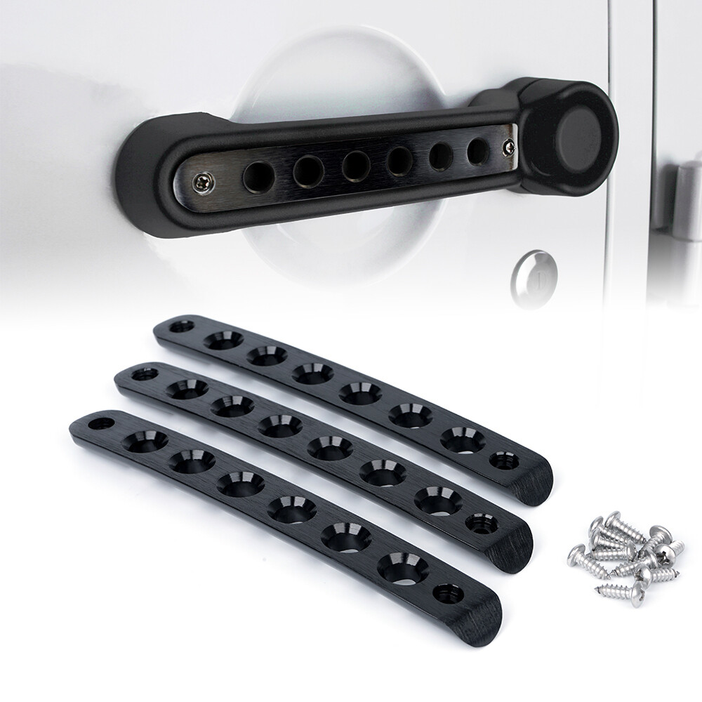 Xprite Aluminum Door Grab Handle Inserts Cover Trim for 07-18 Jeep Wrangler JK