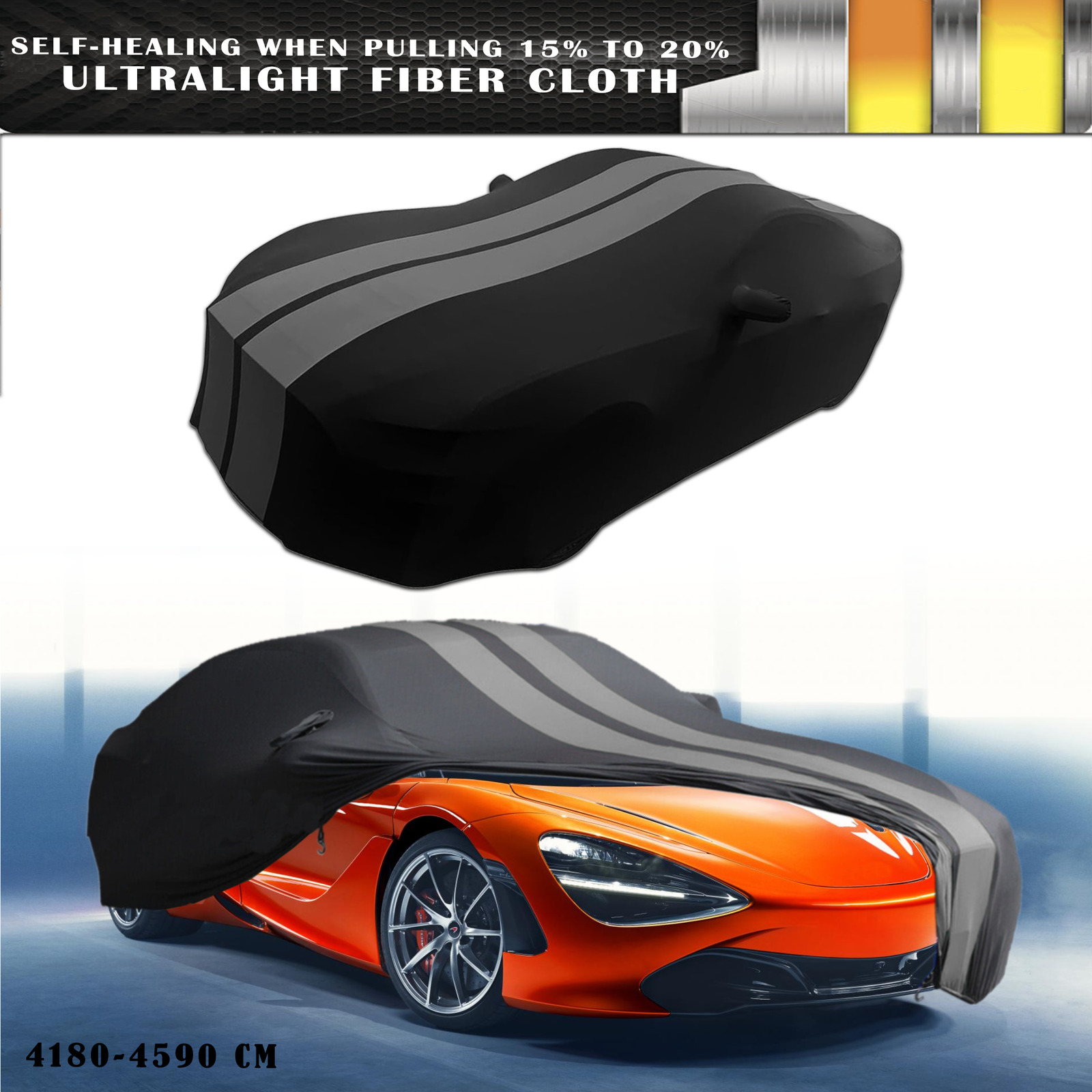 Satin Soft Stretch BlackGrey Indoor Car Cover Scratch Dustproof for McLaren P1