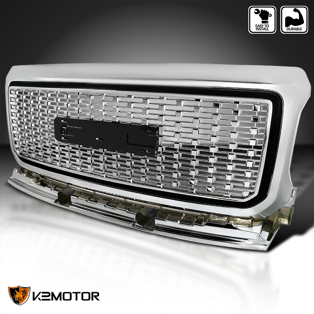 Fits 2015-2020 GMC Canyon Chrome Denali Style Front Bumper Hood Grill Grille Fits 2015-2020 GMC Canyon Chrome Denali Style Front Bumper Hood Grill Grille