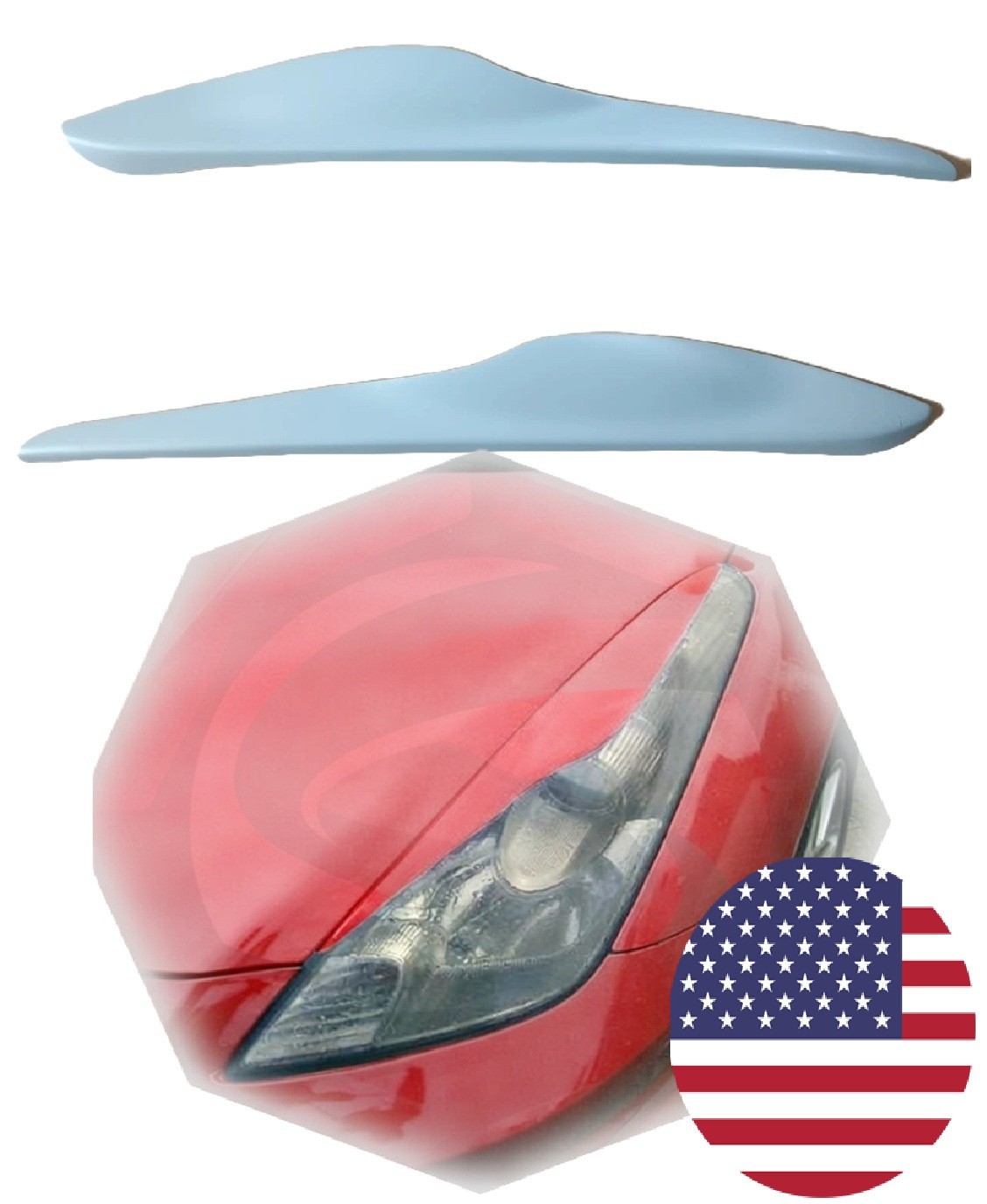 For Toyota Celica 99-05 Headlight Eyelids Eyebrows JDM ABS plastic Pair For Toyota Celica 99-05 Headlight Eyelids Eyebrows JDM ABS plastic Pair
