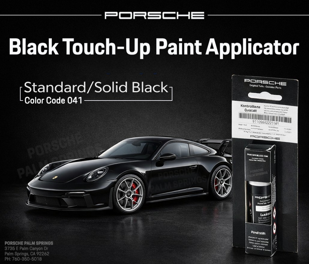 Genuine OEM Porsche Paint Touch-Up Applicator (911-095-932-21-041)  O41 BLACK
