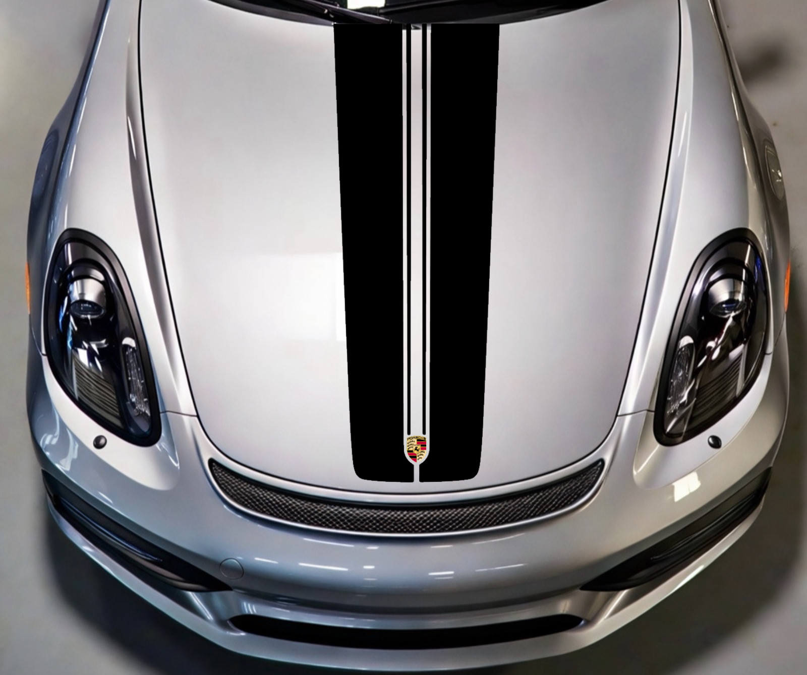 Three Stripe Hood Racing Decal Compatible with Porsche Boxster 718 981 982 Three Stripe Hood Racing Decal Compatible with Porsche Boxster 718 981 982