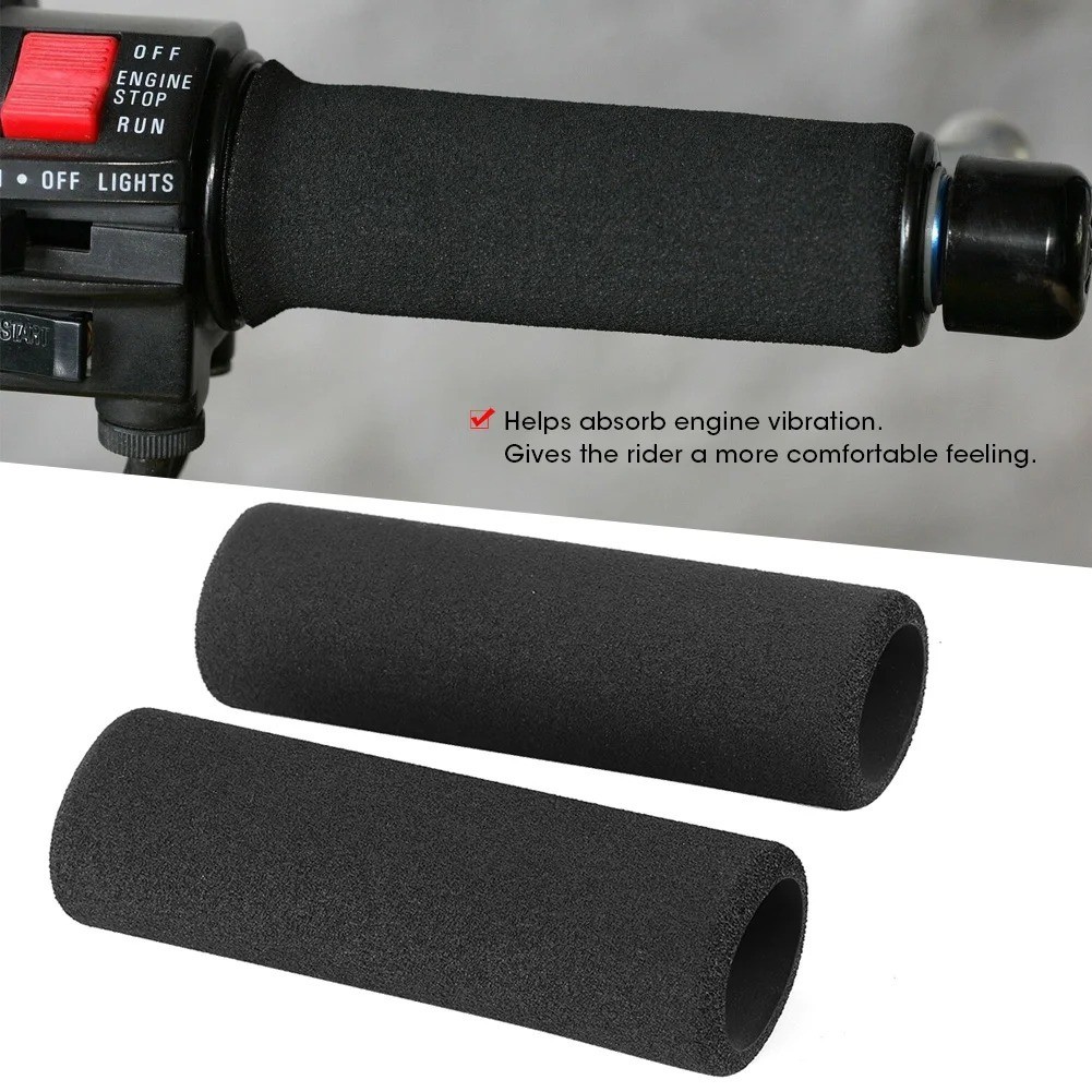 2pcs Grip Puppy Motorcycle Foam Anti-Vibration Comfort Handlebar Grip Cover