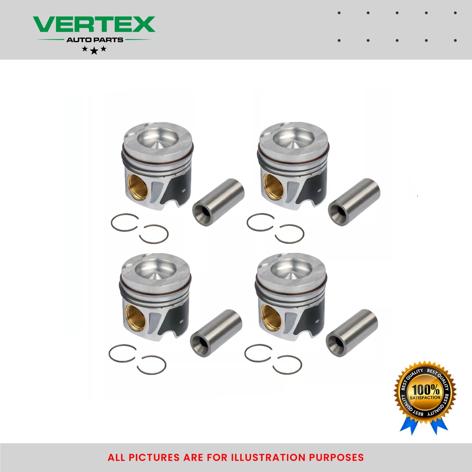 For PEUGEOT BOXER 2.2 HDI Diesel Euro 5 Engine P22DTE Piston Set - 0.50 Oversize For PEUGEOT BOXER 2.2 HDI Diesel Euro 5 Engine P22DTE Piston Set - 0.50 Oversize
