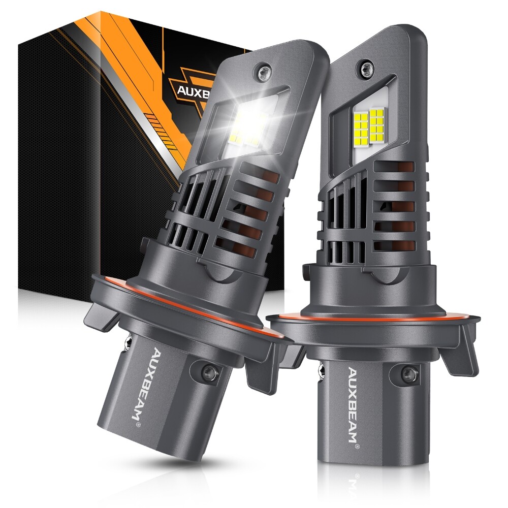 AUXBEAM H13 9008 Canbus LED Headlight High & Low Beam Super White Bright 25000LM