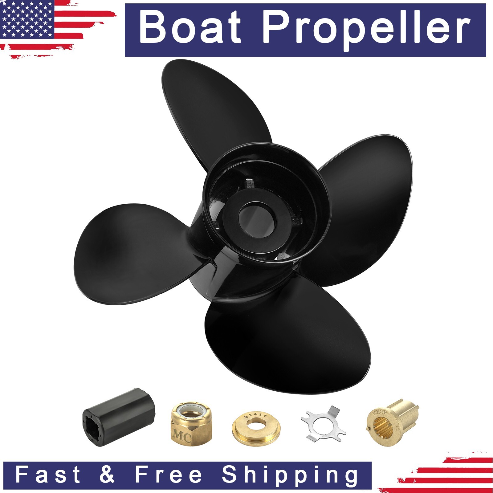 13.4 x 15 Outboard Boat Propeller for Mercury 40-140HP 15 Spline 48-8M8026580