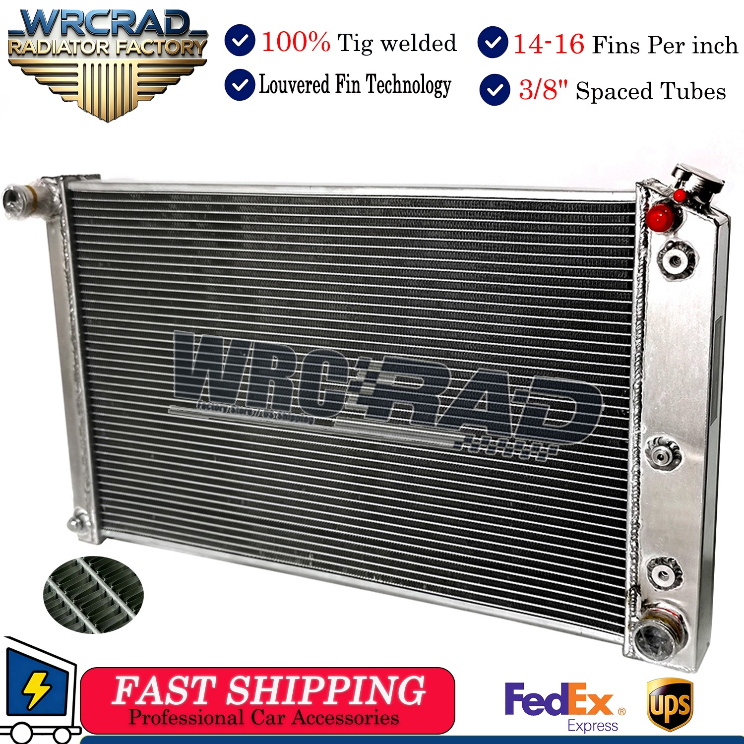 #DPI920 Aluminum Radiator For Chevrolet Caprice 1987-1990 V8 Engine 5.0L 5.7L AT