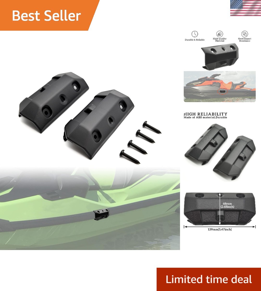 Reliable 2PCS Snap-In Fender Kit for Sea-Doo Wake Pro | Easy Installation
