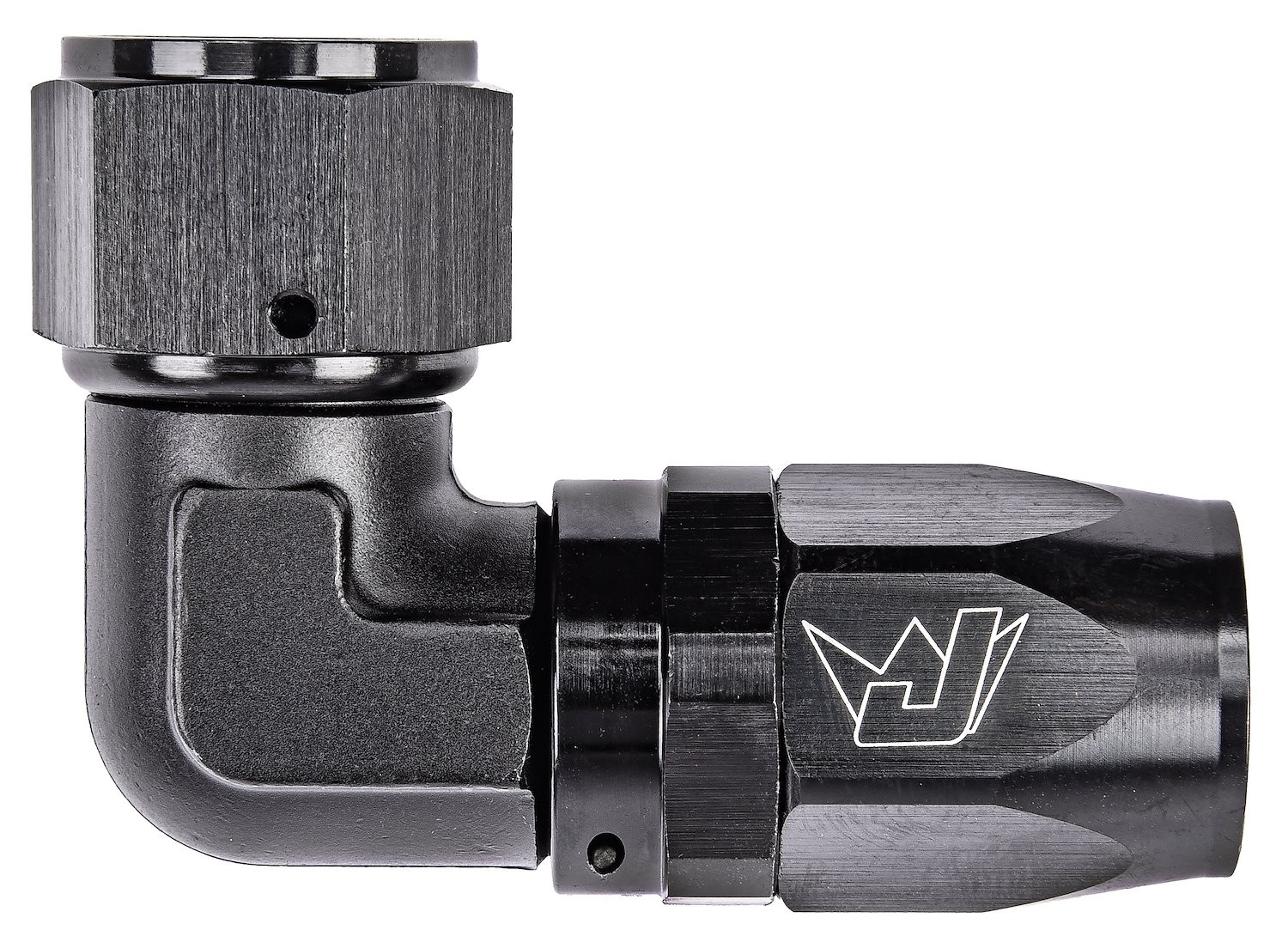 JEGS AN 90-Degree Forged Swivel Hose End [-12 AN Female to -12 AN Hose]