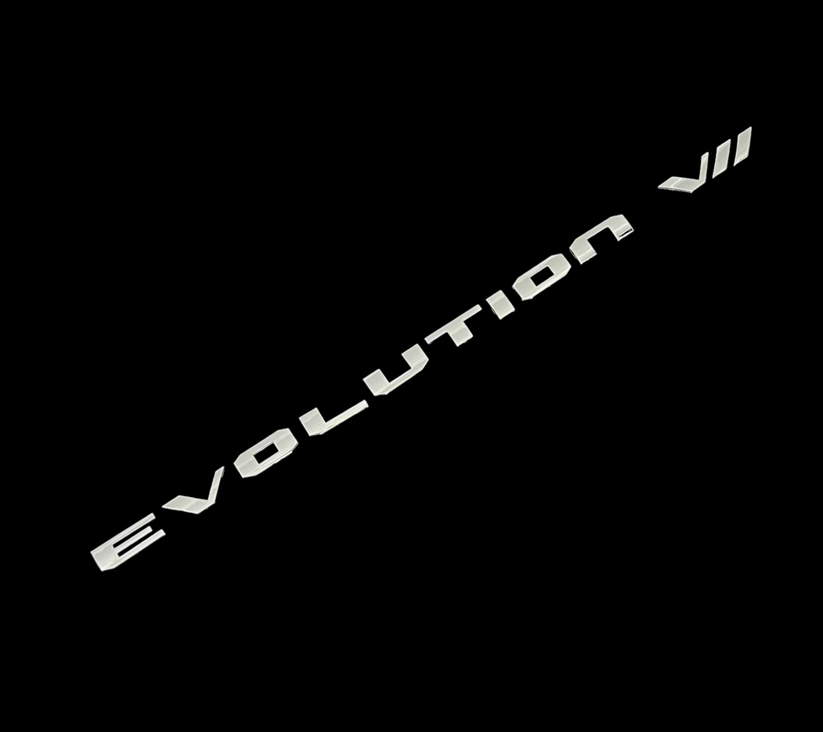 TRUNK LID BADGE EMBLEM FOR MITSUBISHI LANCER EVO EVOLUTION VII 7 LETTERS CHROME