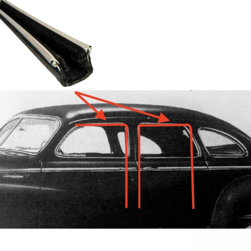For 1930-1962 Dodge Chrome Beaded Flexible Window Glass Run Channel 8ft piece For 1930-1962 Dodge Chrome Beaded Flexible Window Glass Run Channel 8ft piece