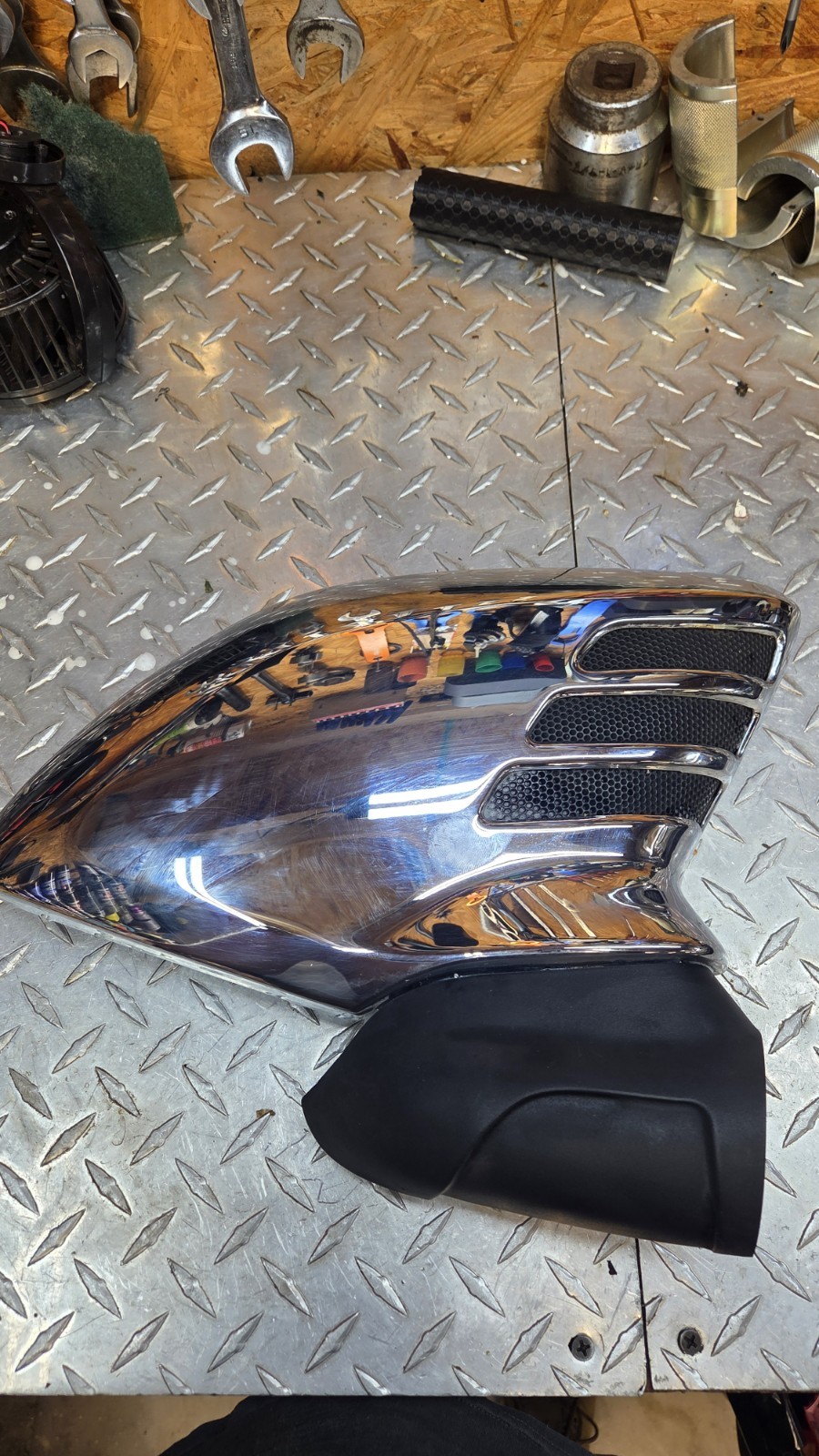 2004 02-06 BMW R1200CL Right Side Fairing Chrome Air Cover Cowl Panel Body OEM