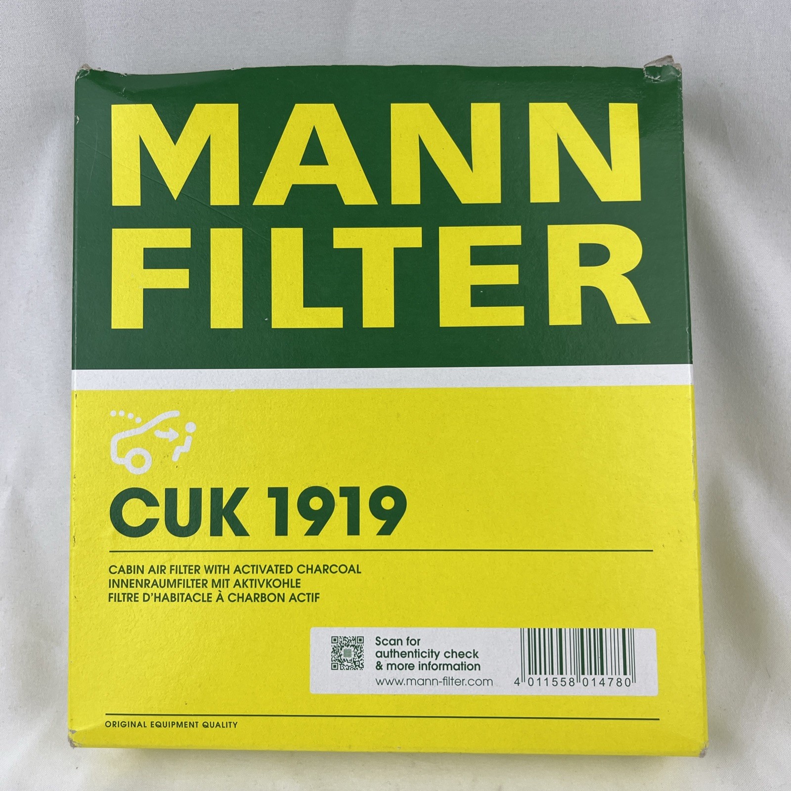 Mann Under Dashboard Cabin Air Filter CUK 1919 Mann Under Dashboard Cabin Air Filter CUK 1919