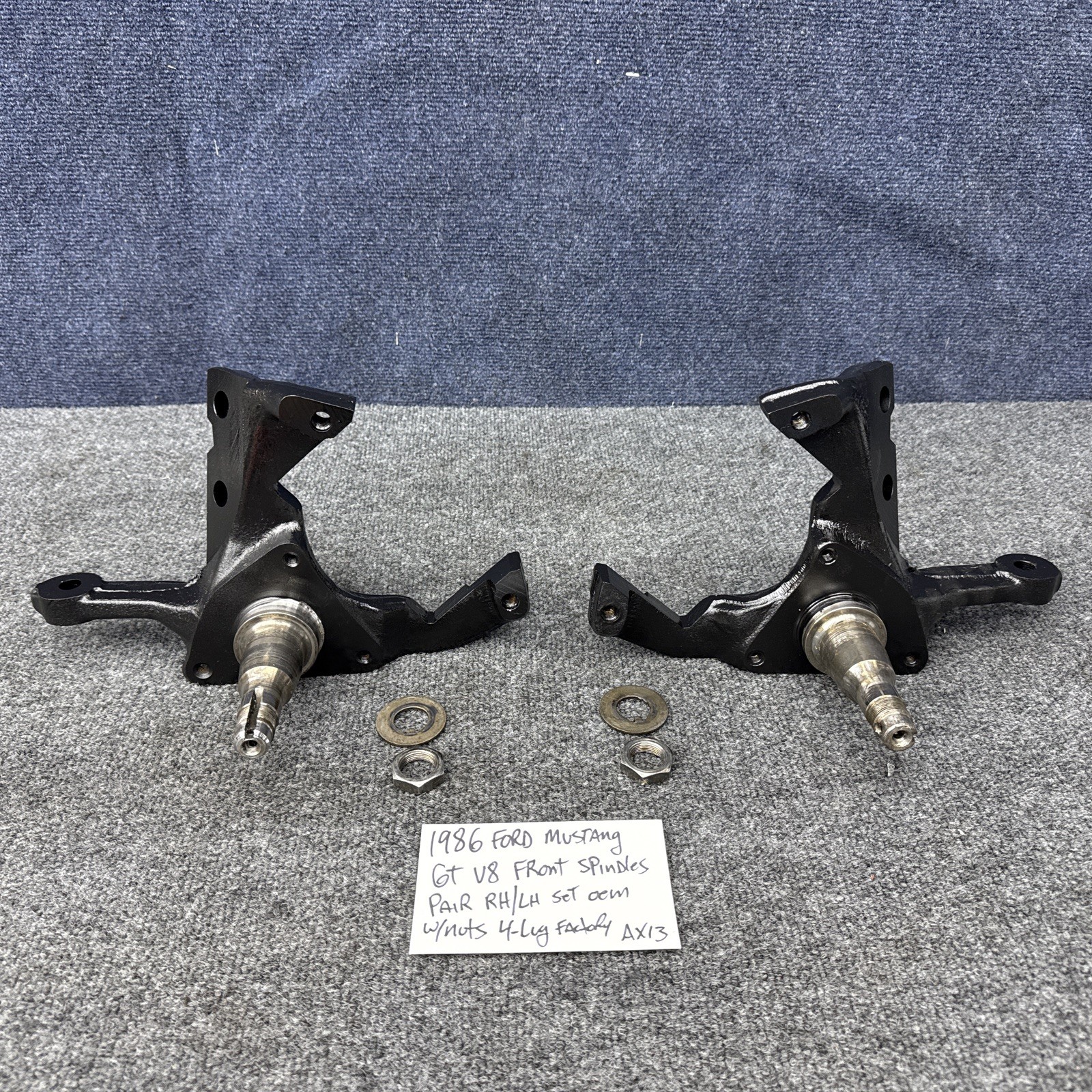 1986 Ford mustang Gt v8 spindles 4-lug OEM Factory 5.0 79-86 Foxbody Brakes 4lug