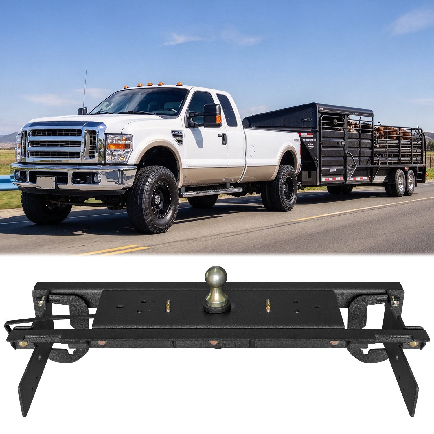 Gooseneck Trailer Hitch Kit For 1999-2010 Ford F250 F350 F450 F550 Pickup Truck