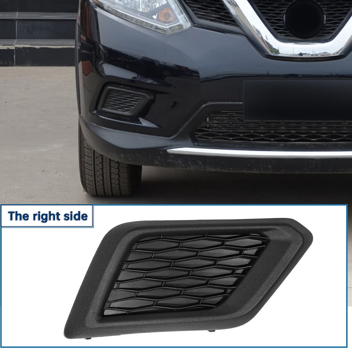Fit For 2014 2015 2016 Nissan Rogue Front Right Passenger Side Fog Lamp Cover