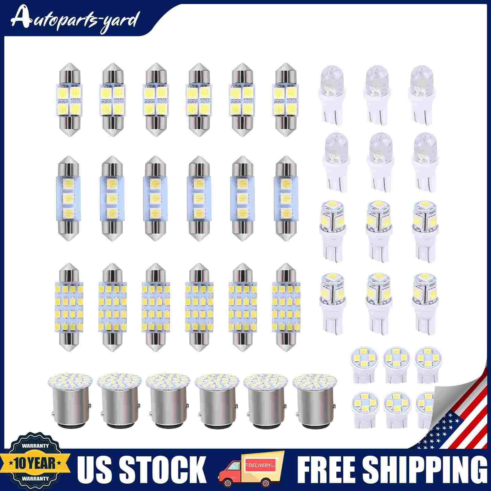42pcs New Led Interior Lights Bulbs Kit Car Trunk Dome License Plate Lamps 6500K