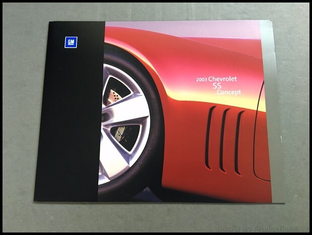 2003 Chevrolet SS Concept Original Car Sales Brochure 2003 Chevrolet SS Concept Original Car Sales Brochure